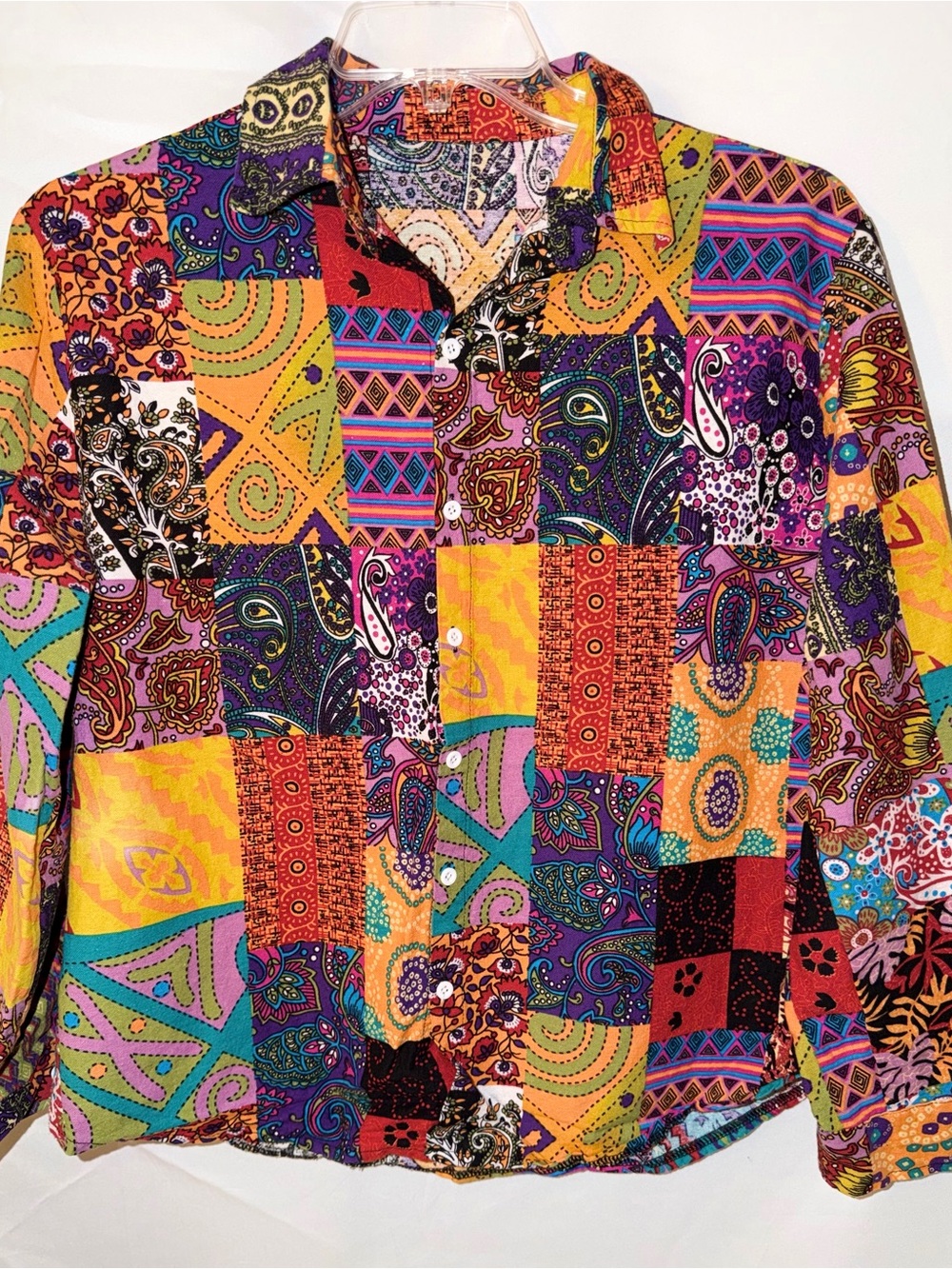 Hippie Patchwork Psychedelic Festival Men’s Shirt